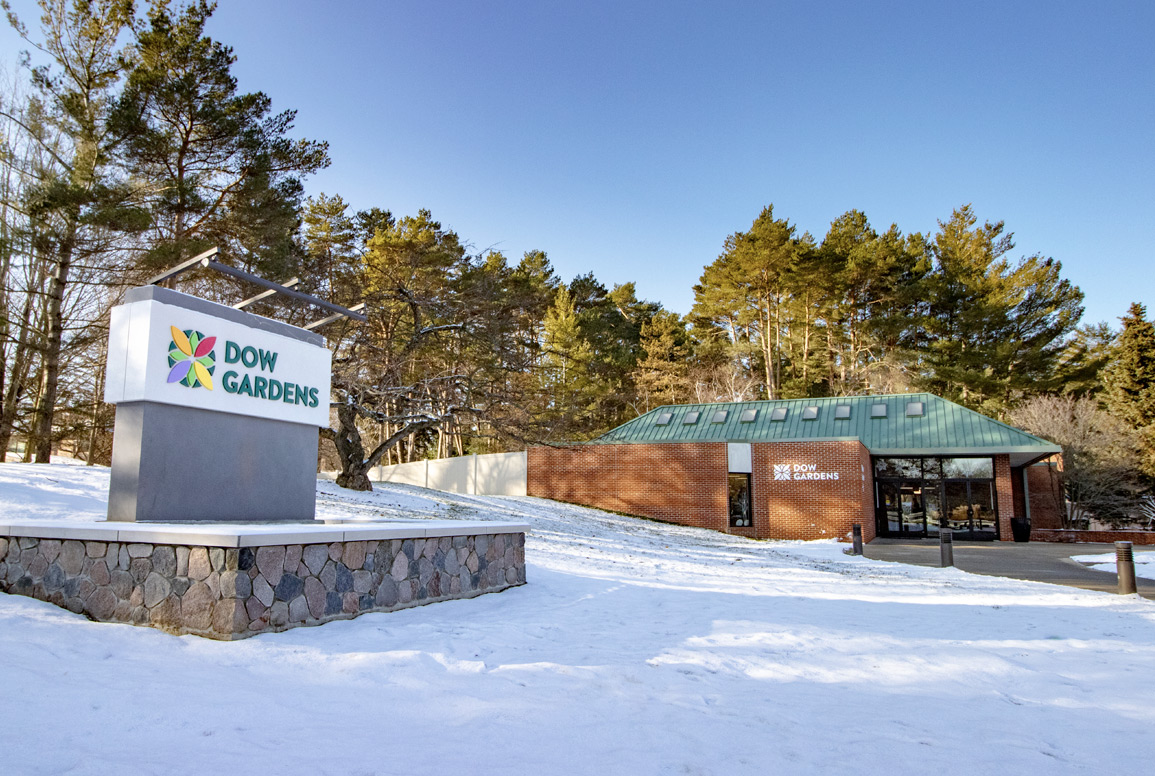 Whiting Forest Logo Development Dow Garden Roadsign